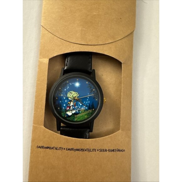 Jiminy Cricket Cast Member Watch Black “Keep The Disney Magic Moving”  BB25 - Picture 2 of 4
